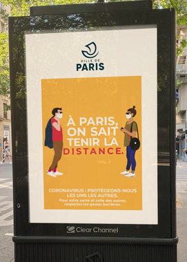 affiche Covid pour la Ville de Paris